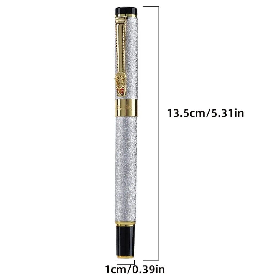 قلم نافورة محمول باللون فضي2 قلم نافورة محمول باللون فضي2