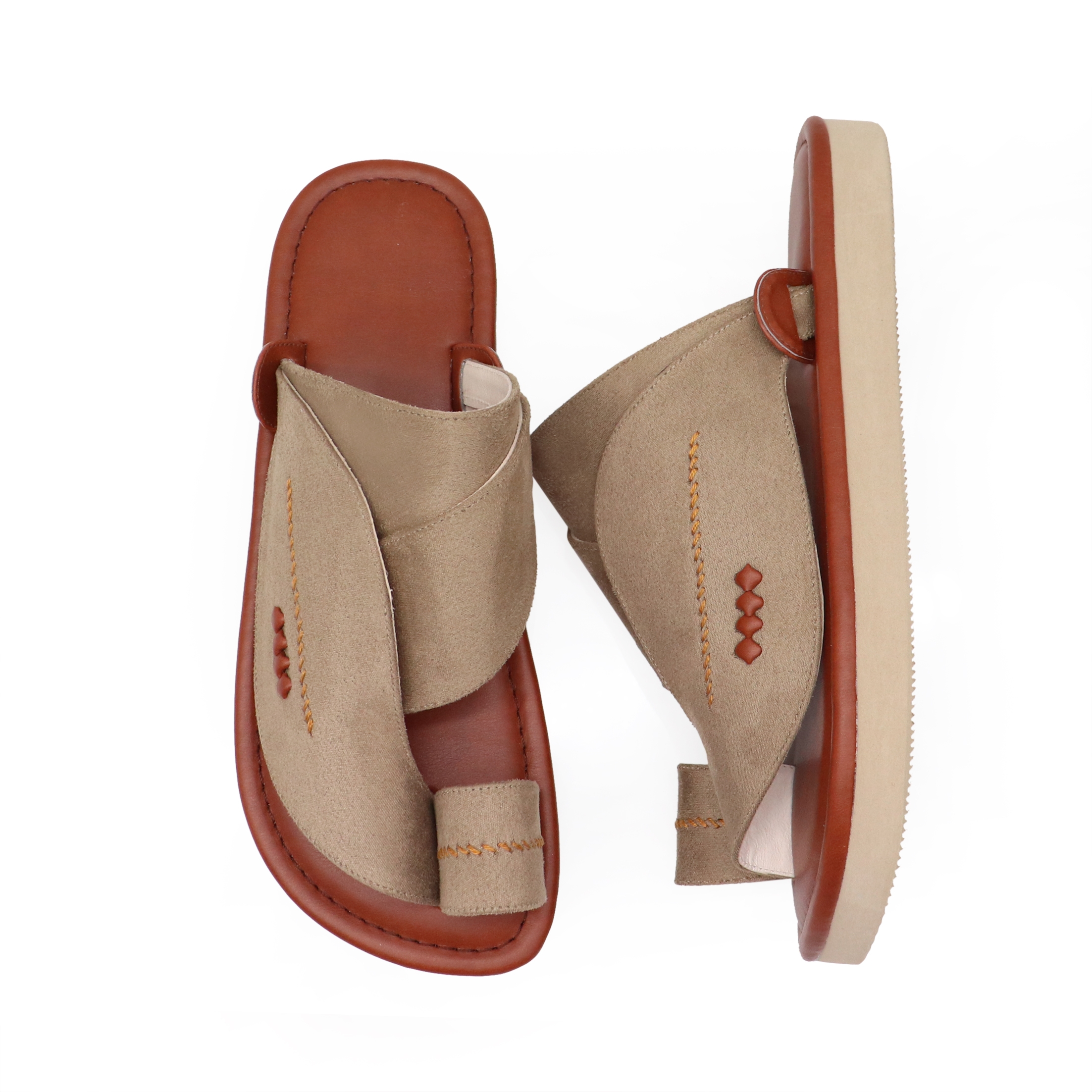 حذاء شرقي مطرز بيج برتقالي4 حذاء شرقي مطرز بيج برتقالي4