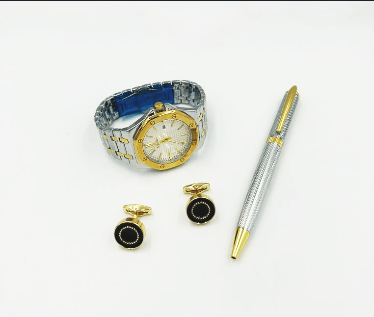 طقم ساعة وكبك وقلم ماركة طقم ساعة وكبك وقلم ماركة