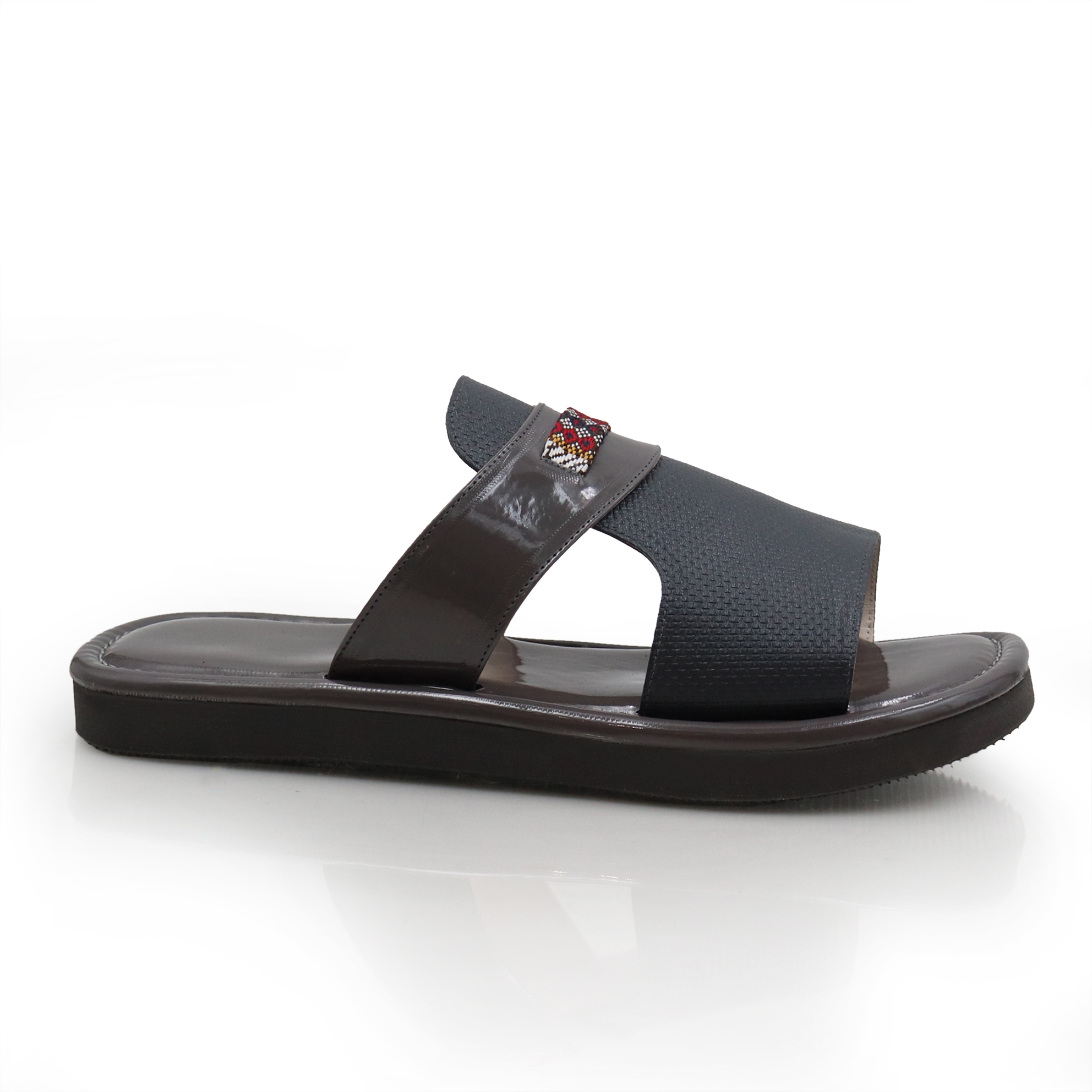 نعال جلد اسود 1 نعال جلد اسود 1