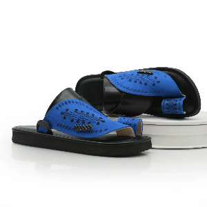 احذية شرقية مطرزة اسود مع ازرق1 احذية شرقية مطرزة اسود مع ازرق1