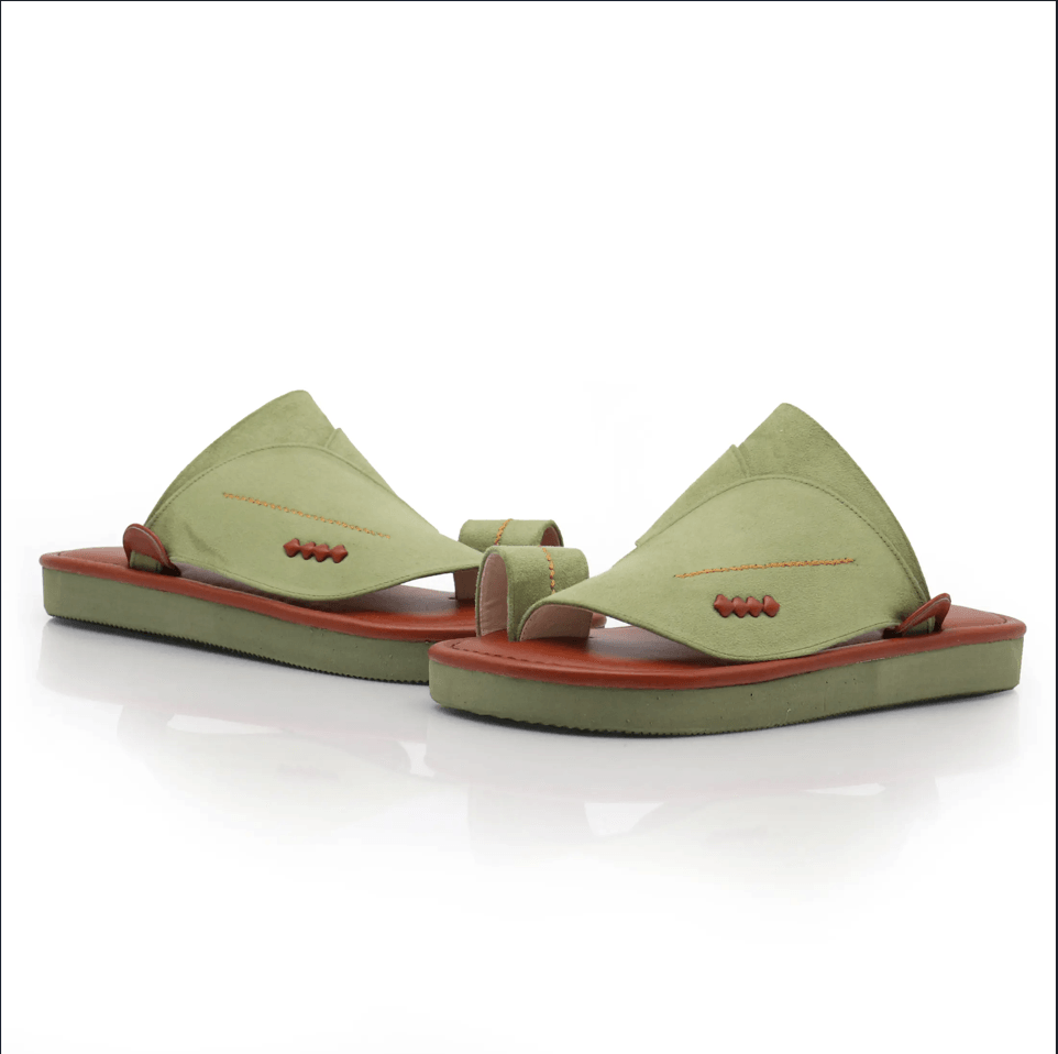 حذاء شرقي مطرز فستقي برتقالي4 حذاء شرقي مطرز فستقي برتقالي4