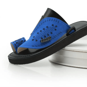 احذية شرقية مطرزة اسود مع ازرق2 احذية شرقية مطرزة اسود مع ازرق2