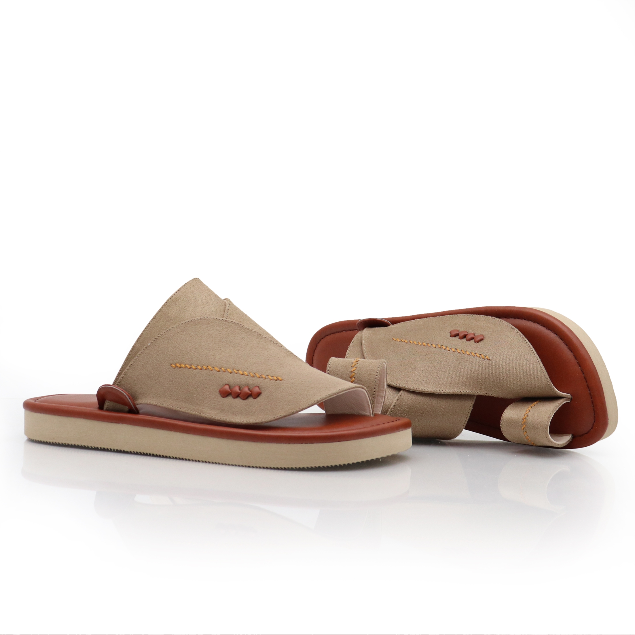 حذاء شرقي مطرز بيج برتقالي2 حذاء شرقي مطرز بيج برتقالي2