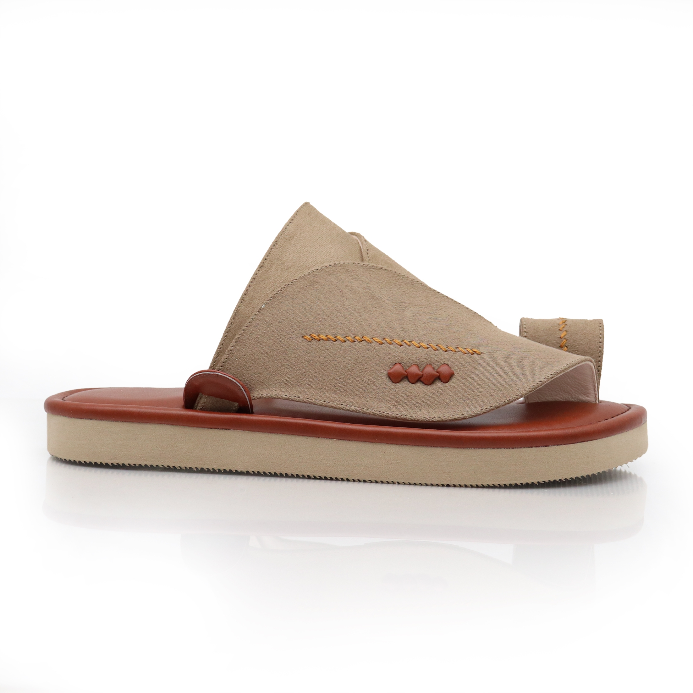 حذاء شرقي مطرز بيج برتقالي3 حذاء شرقي مطرز بيج برتقالي3