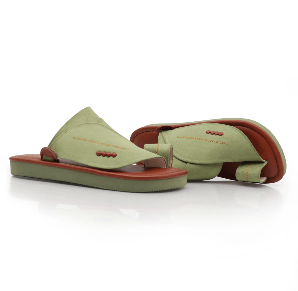 حذاء شرقي مطرز فستقي برتقالي3 حذاء شرقي مطرز فستقي برتقالي3