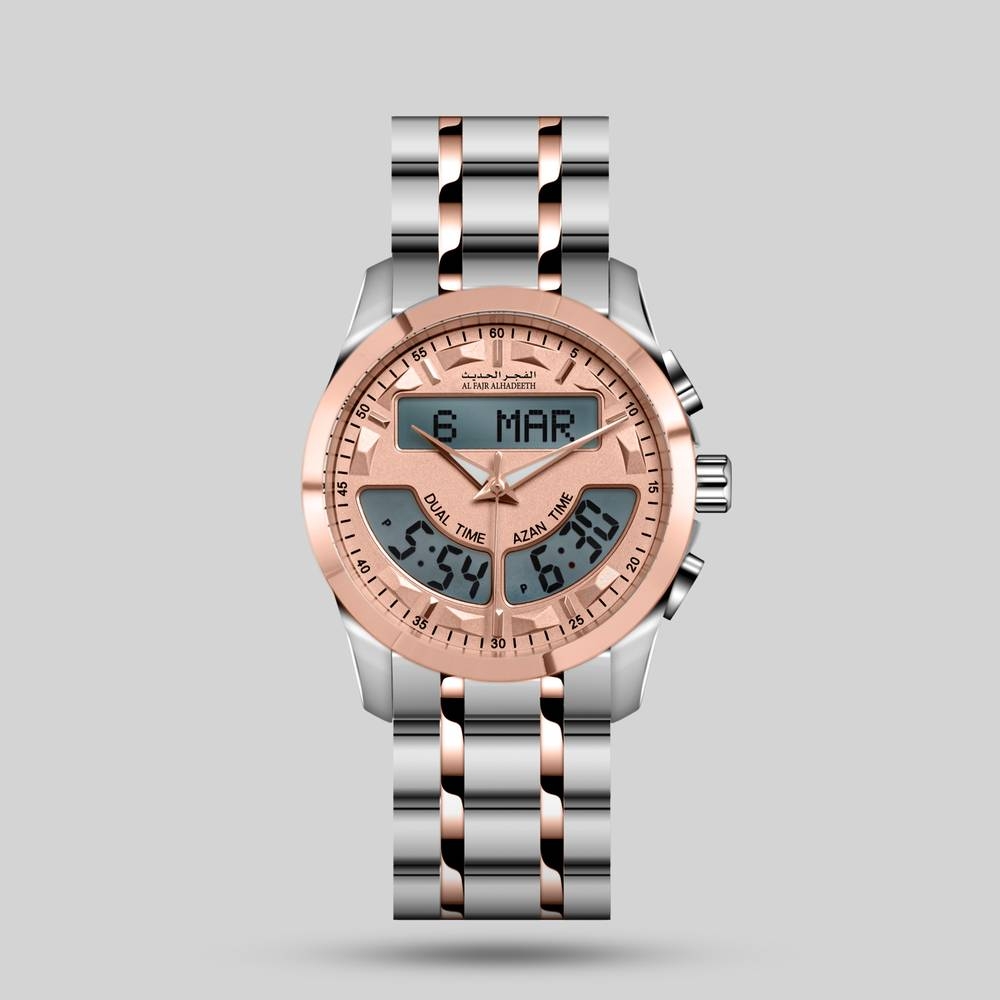 ساعة الفجر الحديث بتوقيتين حديد نحاسي موديل ساعة الفجر الحديث بتوقيتين حديد نحاسي موديل