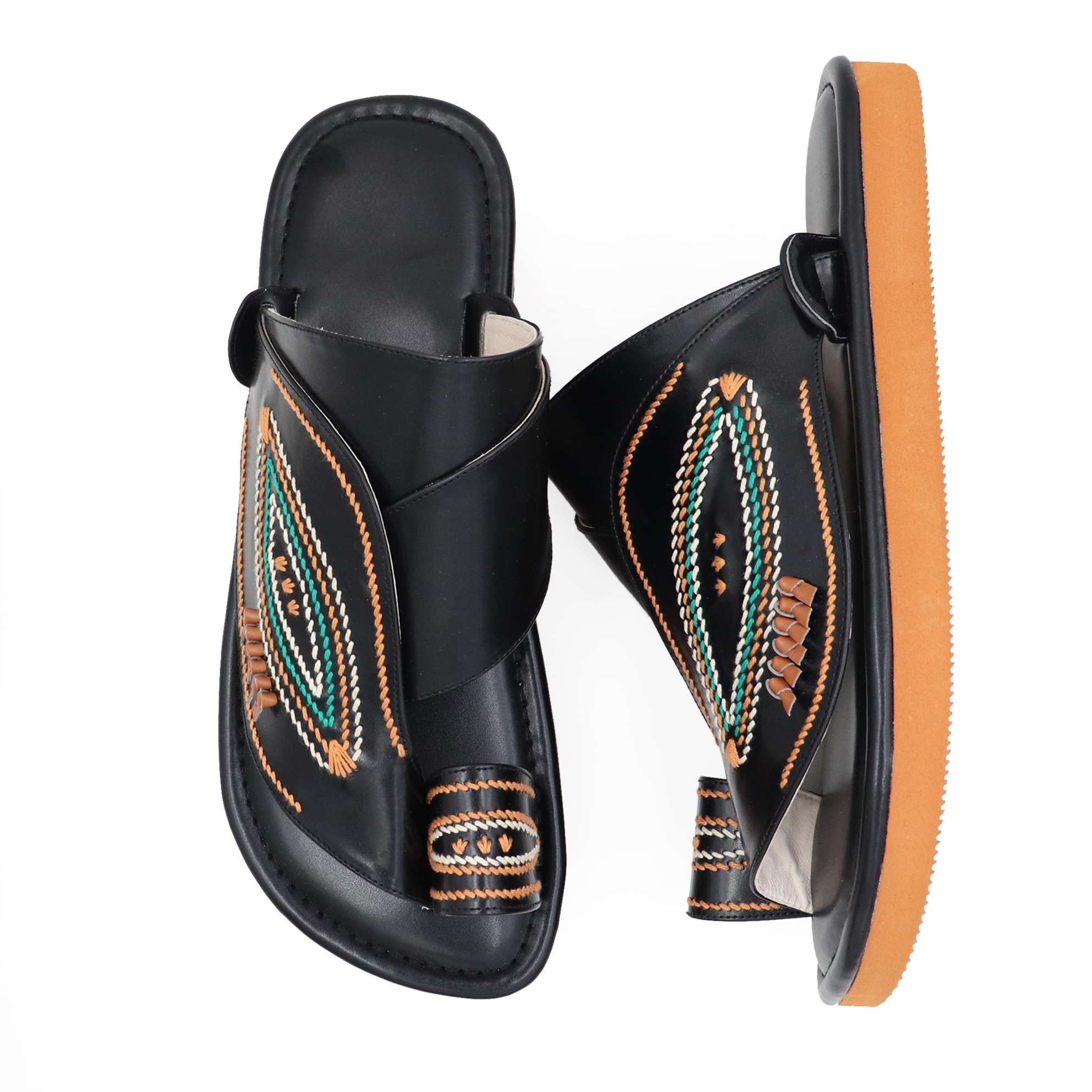 حذاء مطرز جلد اسود4 حذاء مطرز جلد اسود4