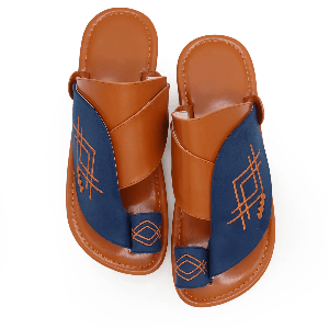 احذية شرقية مطرزة كحلي مع برتقالي4 احذية شرقية مطرزة كحلي مع برتقالي4