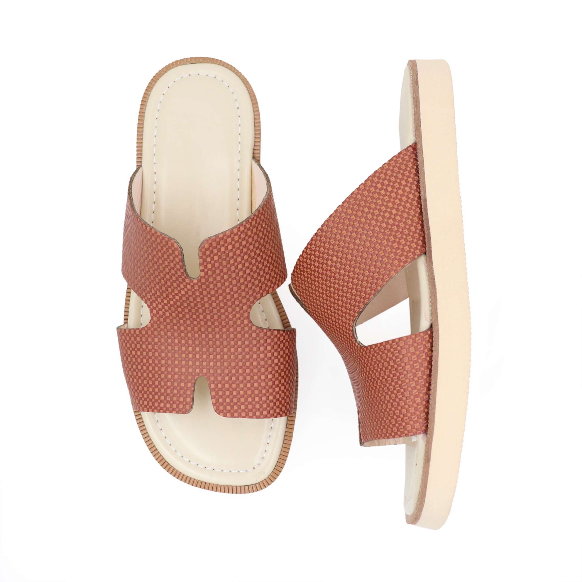 حذاء شرقي بني بنعل بيج 3 حذاء شرقي بني بنعل بيج 3