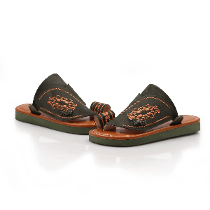 احذية شرقية مطرزة اسود برتقالي احذية شرقية مطرزة اسود برتقالي