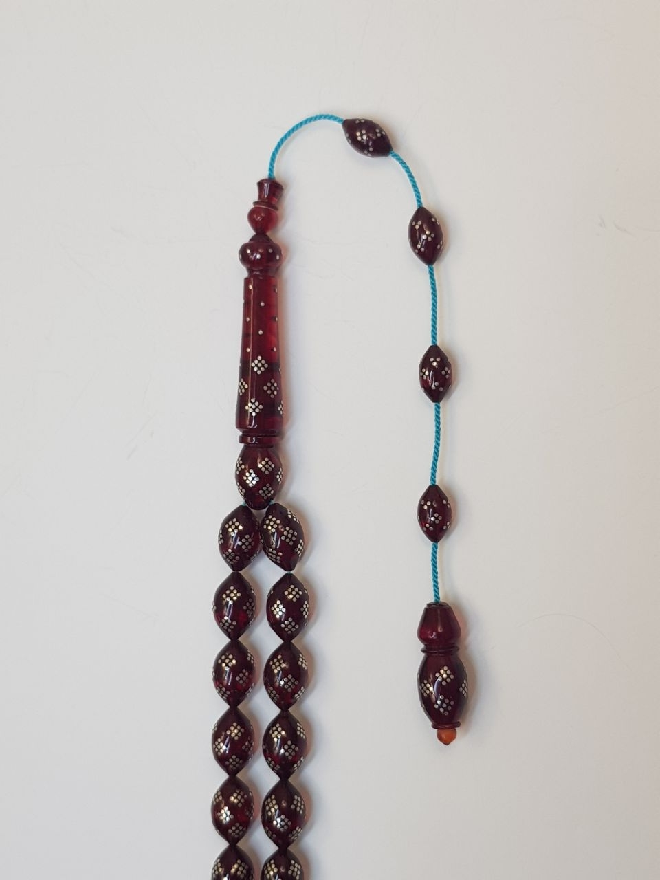 سبحة فاترون جديد مطعم فضة 49 خرزة4 سبحة فاترون جديد مطعم فضة 49 خرزة4