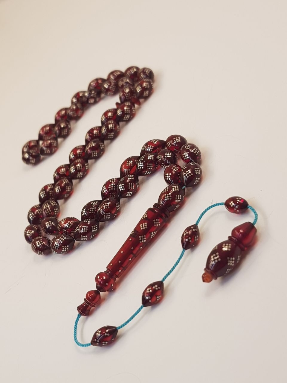 سبحة فاترون جديد مطعم فضة 49 خرزة2 سبحة فاترون جديد مطعم فضة 49 خرزة2