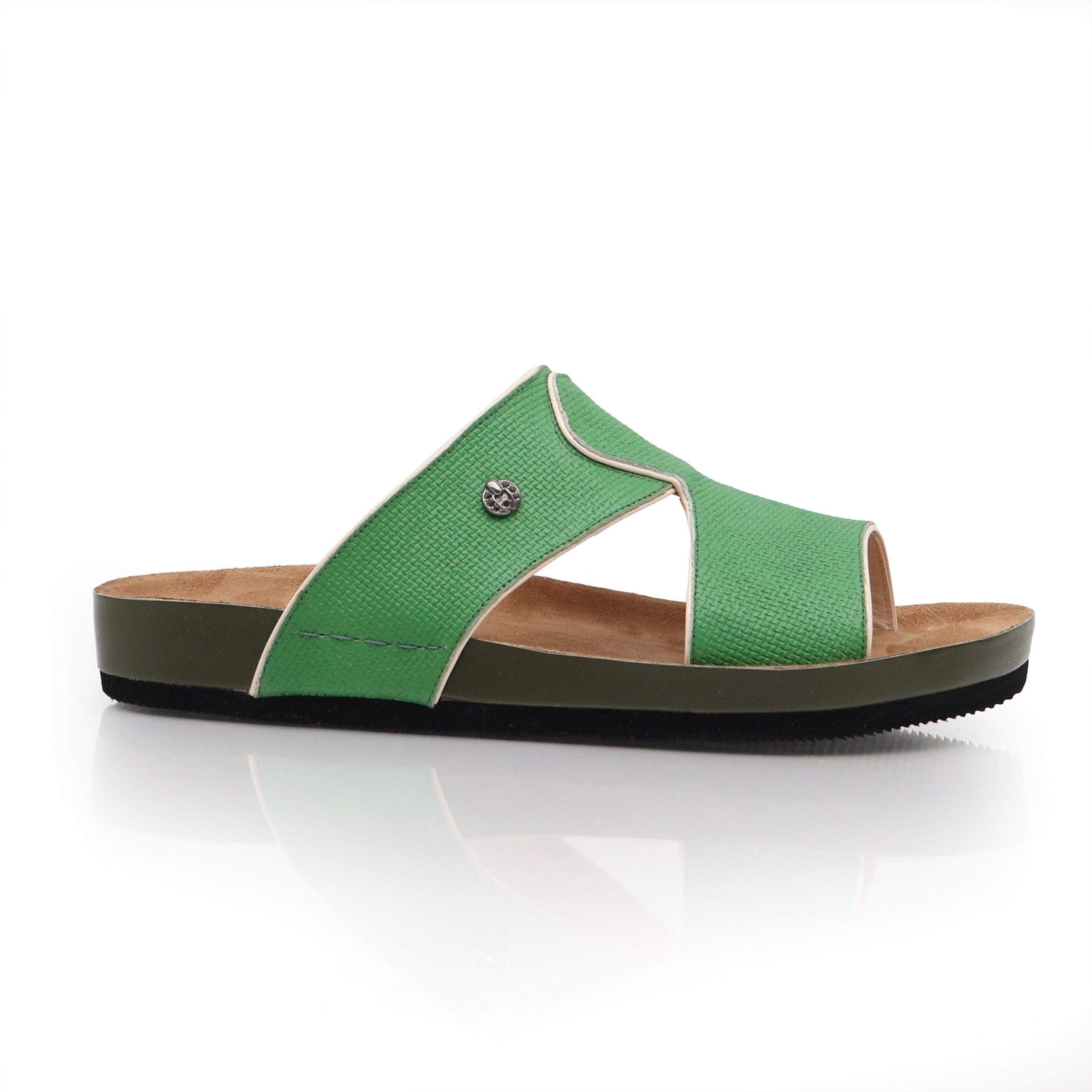 حذاء طبي جلد طبيعي اخضر 2 حذاء طبي جلد طبيعي اخضر 2