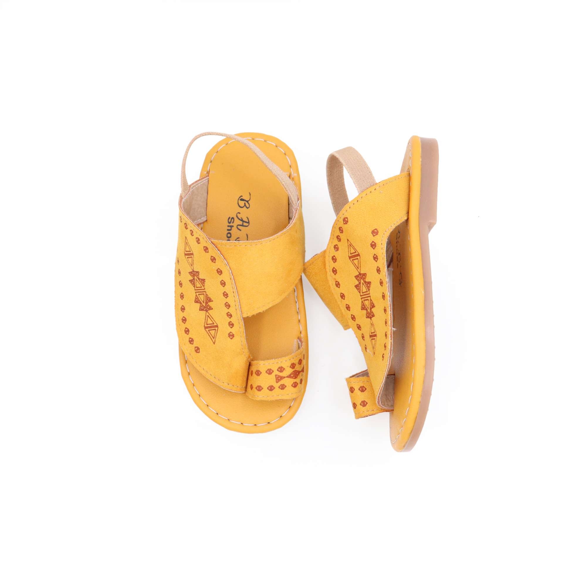 حذاء ولادي مطرز اصفر 4 حذاء ولادي مطرز اصفر 4