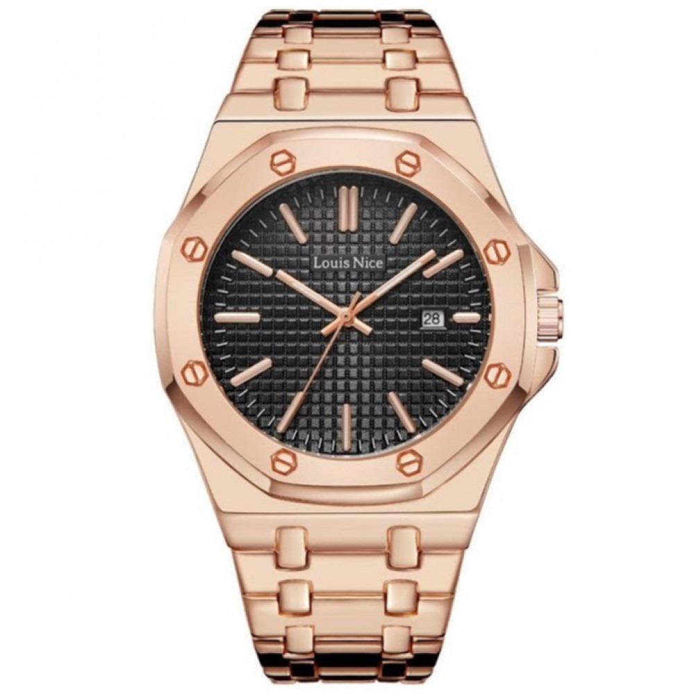 ساعة رجالية انيقة باللون الذهبي ساعة رجالية انيقة باللون الذهبي