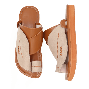 احذية شرقية مطرزة برتقالي مع بيج4 احذية شرقية مطرزة برتقالي مع بيج4